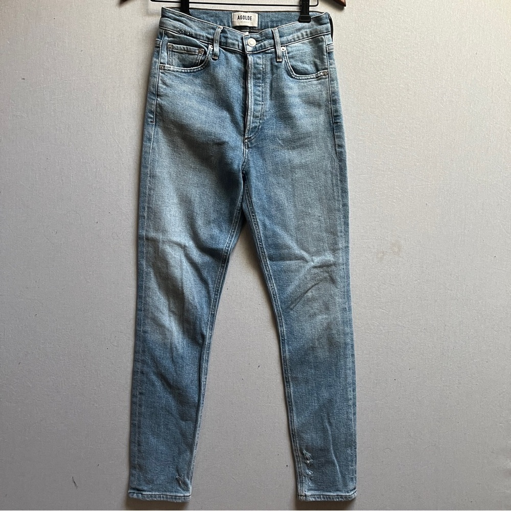 Agolde Nico High Rise Slim Fit Distressed Jean Buttonfly 24